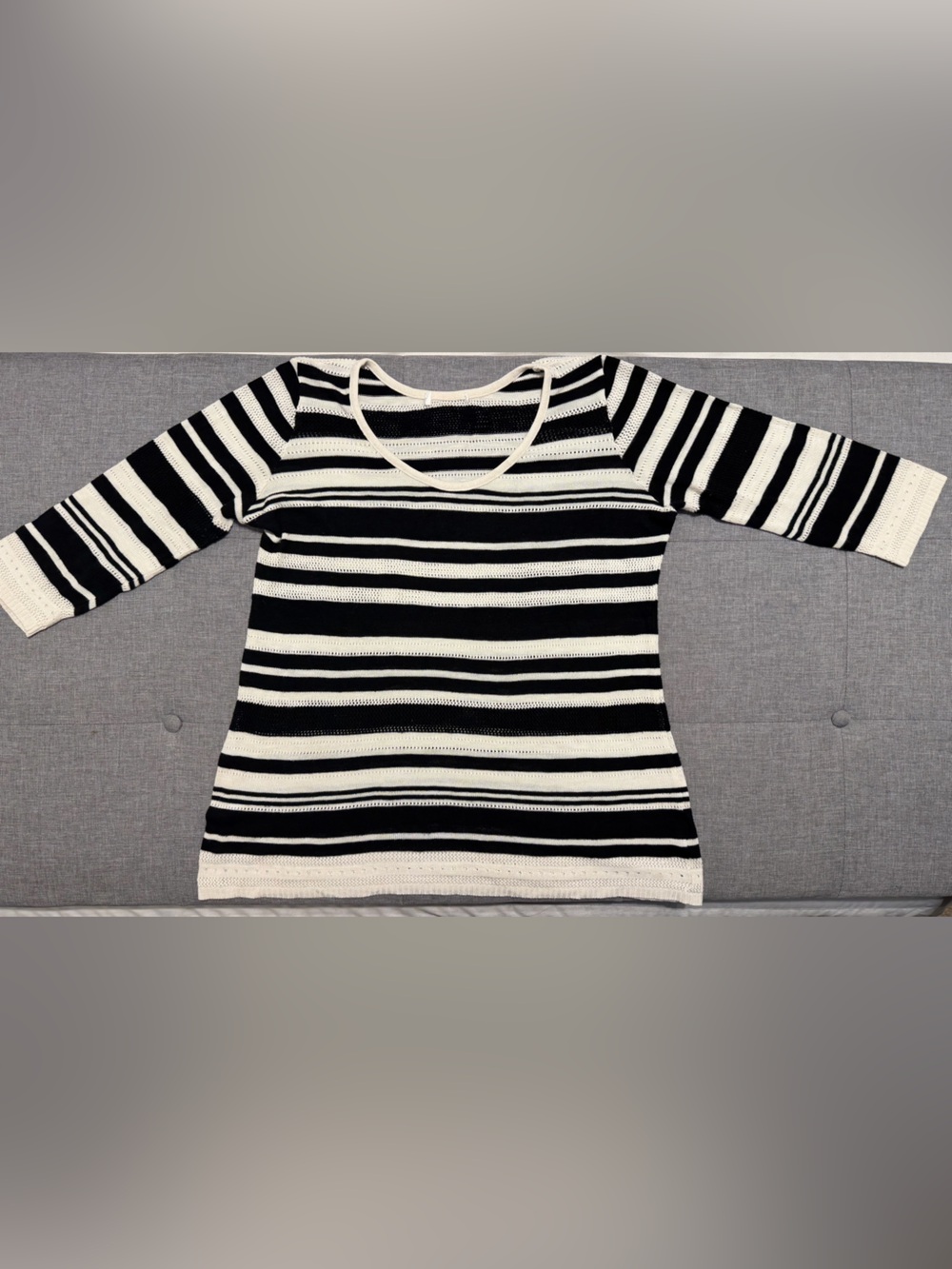 Black & White Striped Women’s Knit Sweater